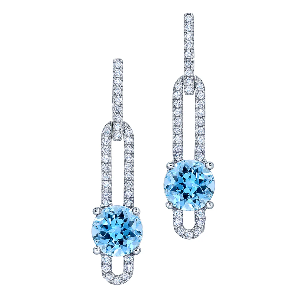 Aqua Blue Spinel Earrings??