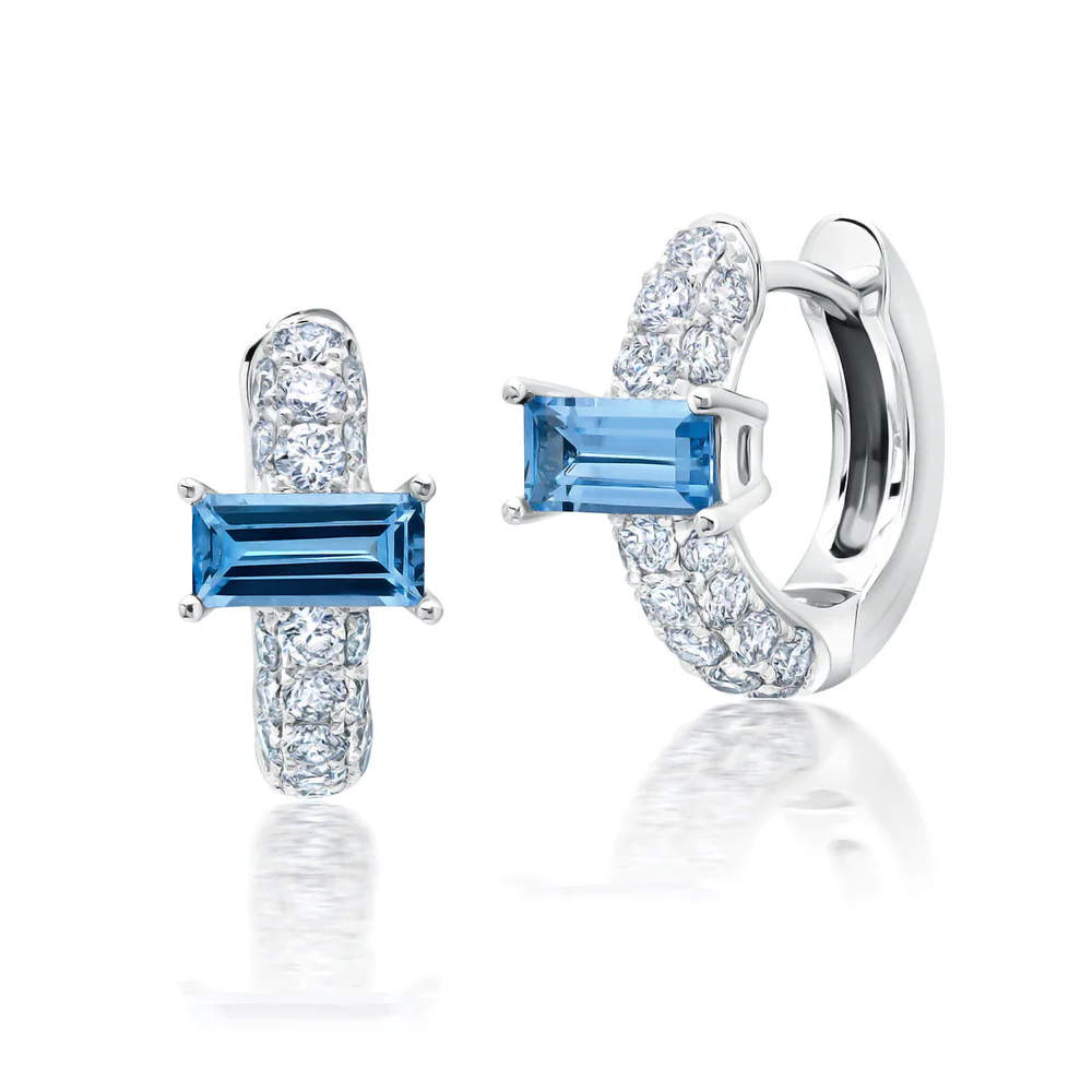 Aqua Blue Spinel Huggies