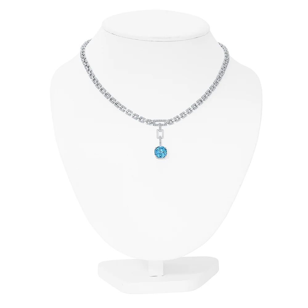 Aqua Blue Spinel Necklace - Image 2