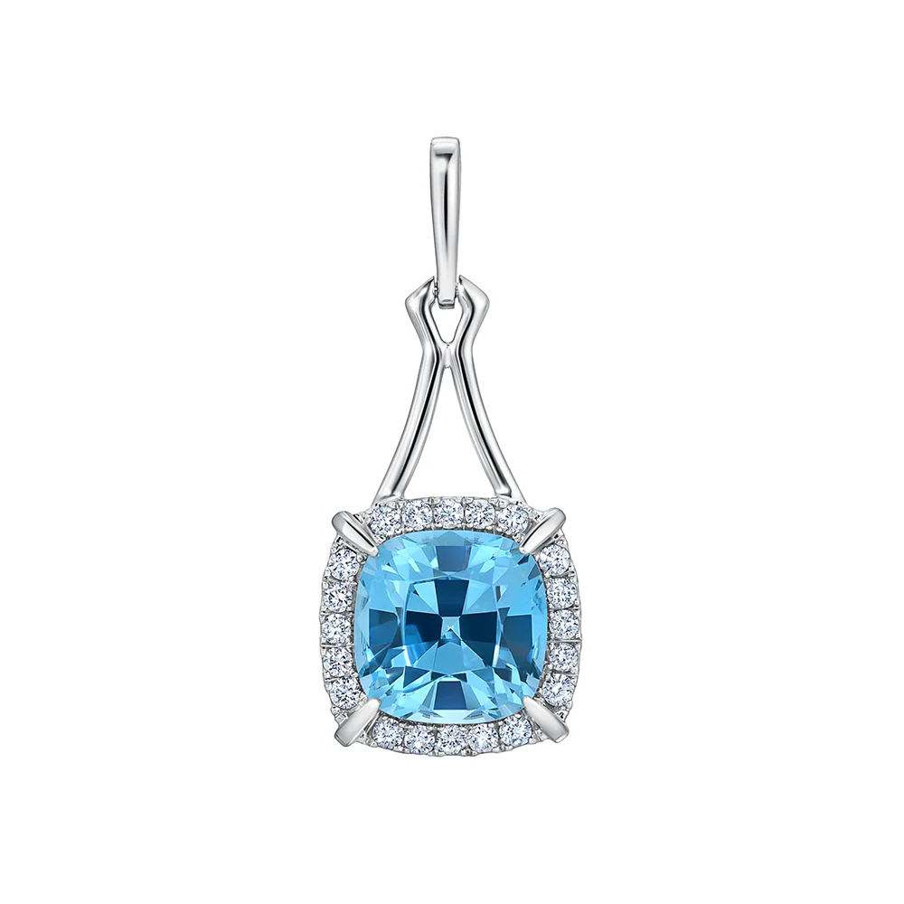 Aqua Blue Spinel Pendant