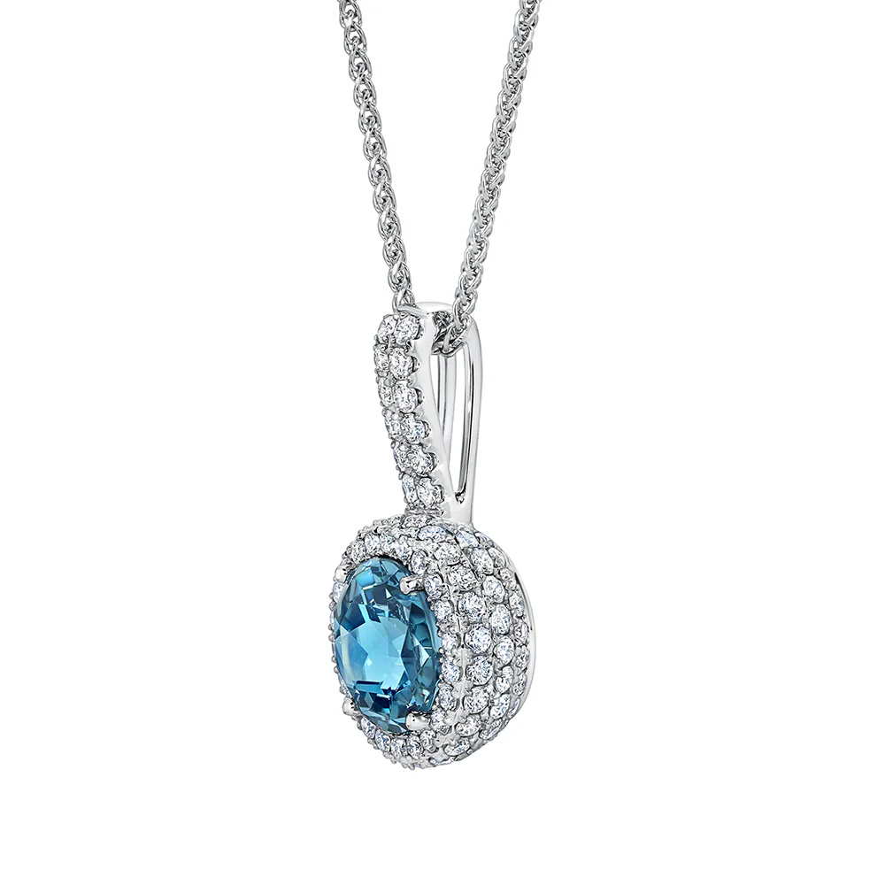 Aqua Blue Spinel Pendant - Image 2