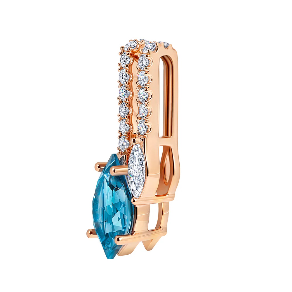 Aqua Blue Spinel Pendant - Image 2
