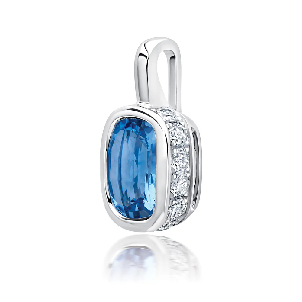 Aqua Blue Spinel Pendant - Image 2