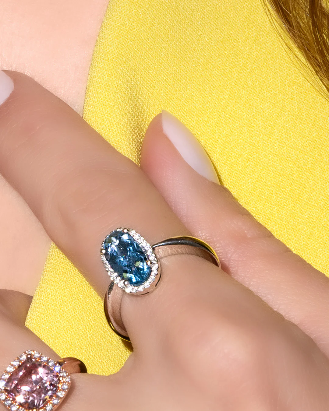 Aqua Blue Spinel Ring - Image 2