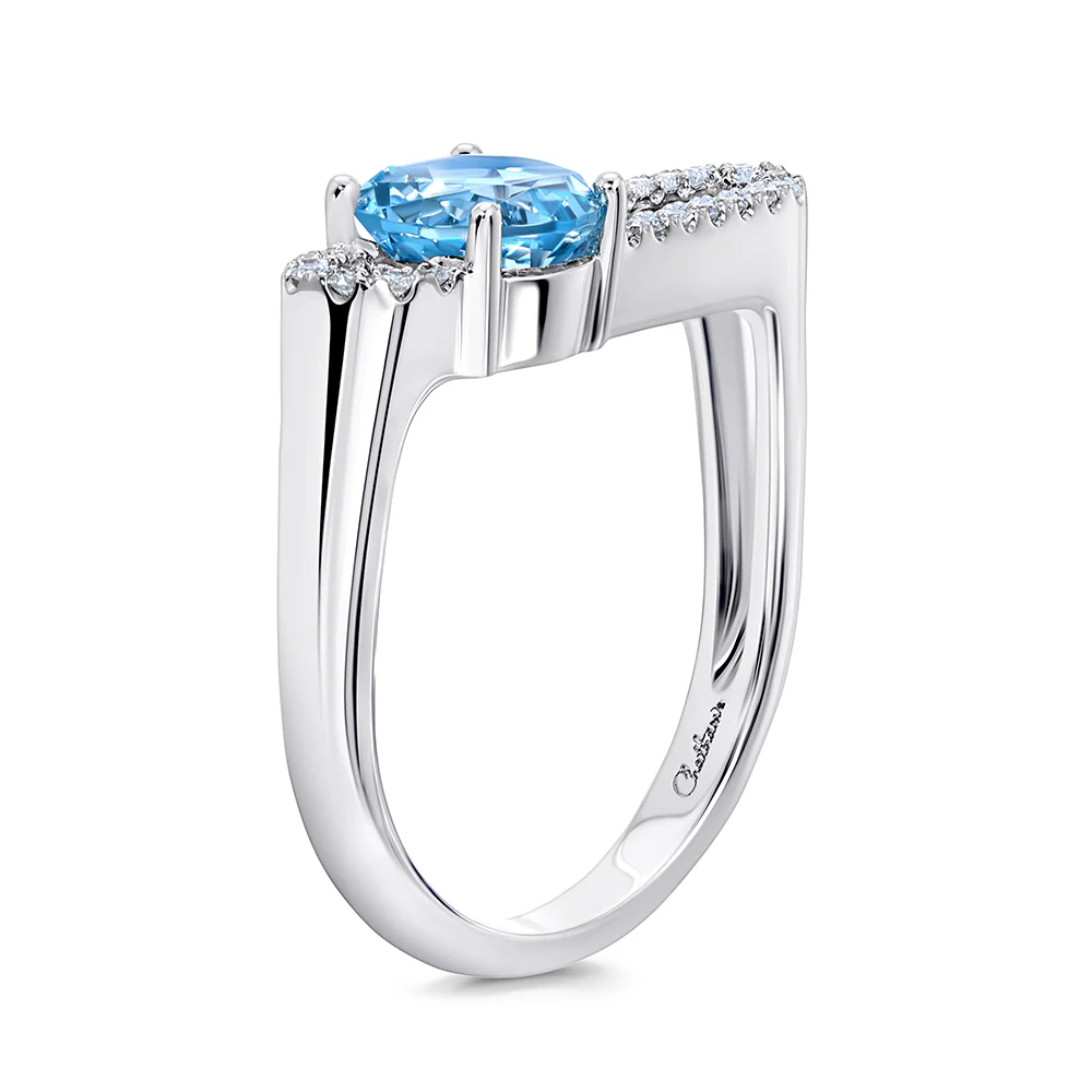 Aqua Blue Spinel Ring - Image 2