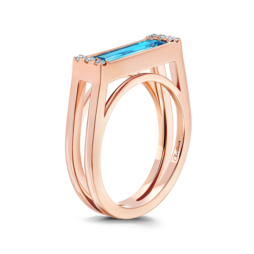 Aqua Blue Spinel Ring - Image 2