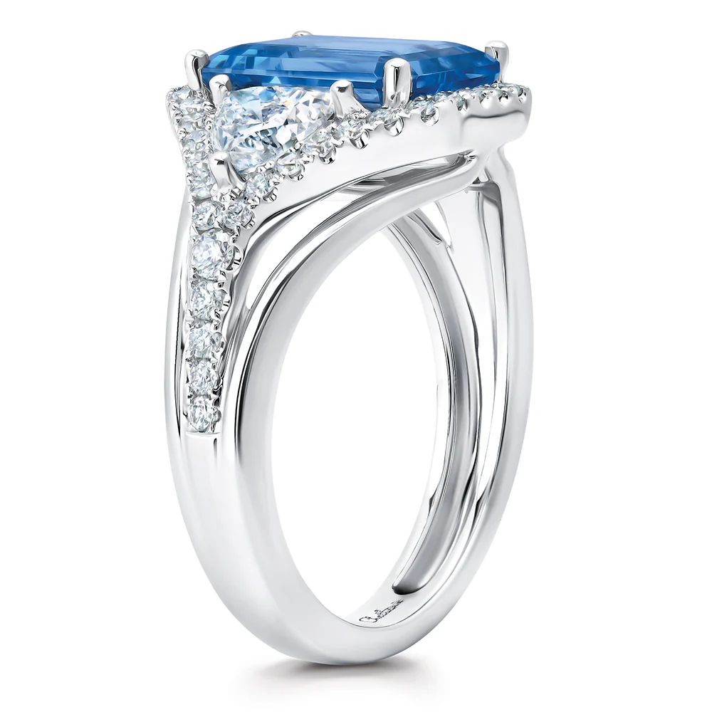 Aqua Blue Spinel Ring - Image 2