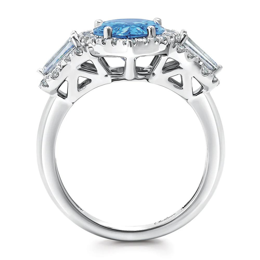 Aqua Blue Spinel Ring - Image 3