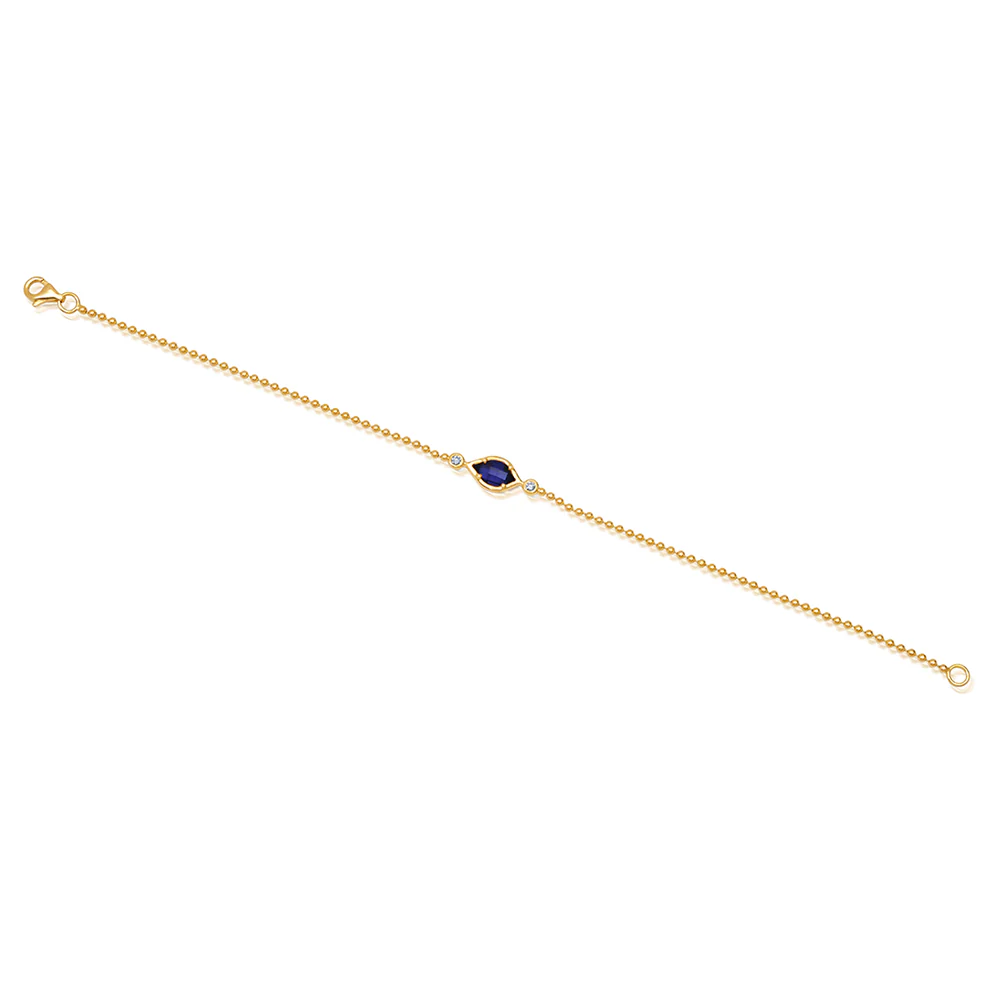 Blue Sapphire Chain Bracelet - Image 2