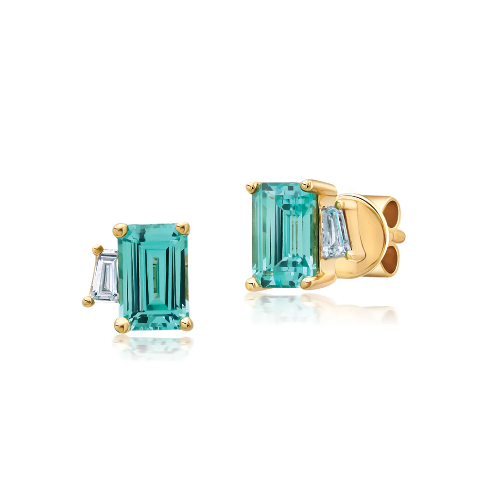Chrysoberyl Stud Earrings