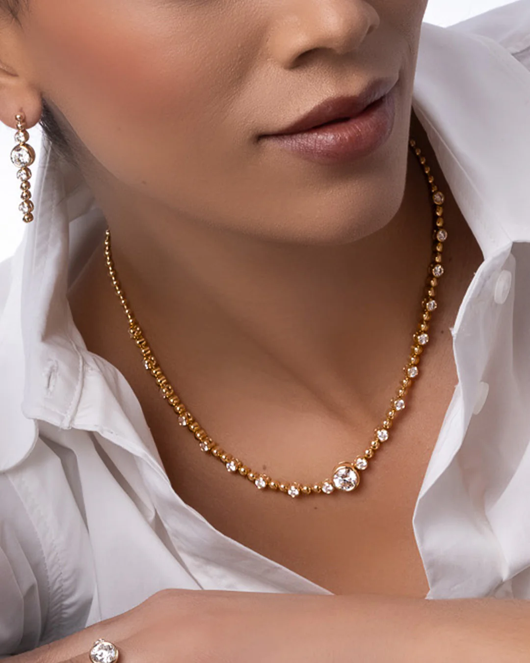 Diamond Bezel Tennis Necklace - Image 2