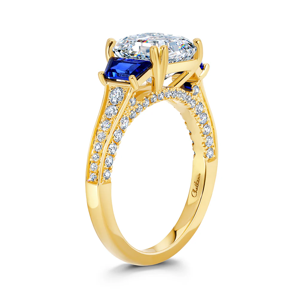 Diamond & Blue Sapphire Ring - Image 3