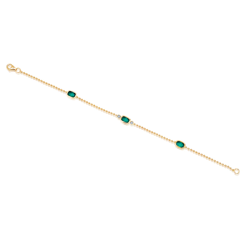 Emerald Chain Bracelet - Image 2