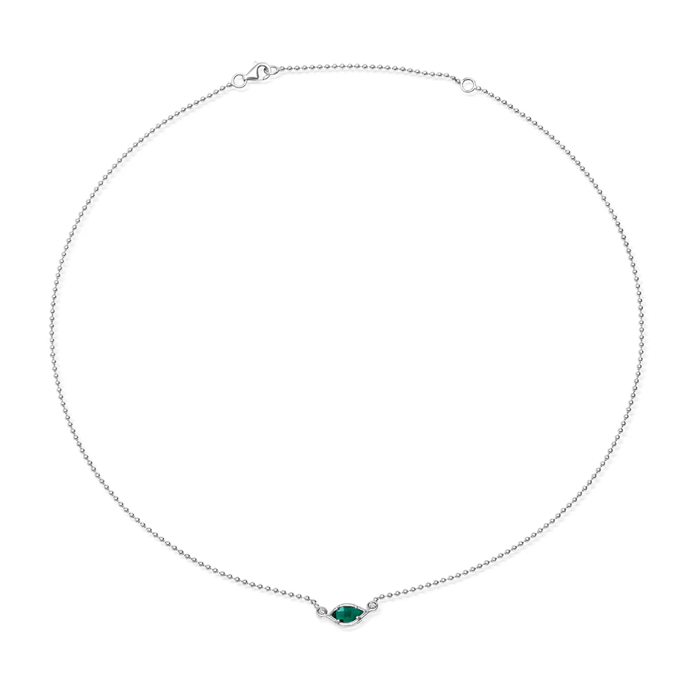 Emerald Chain Necklace - Image 2