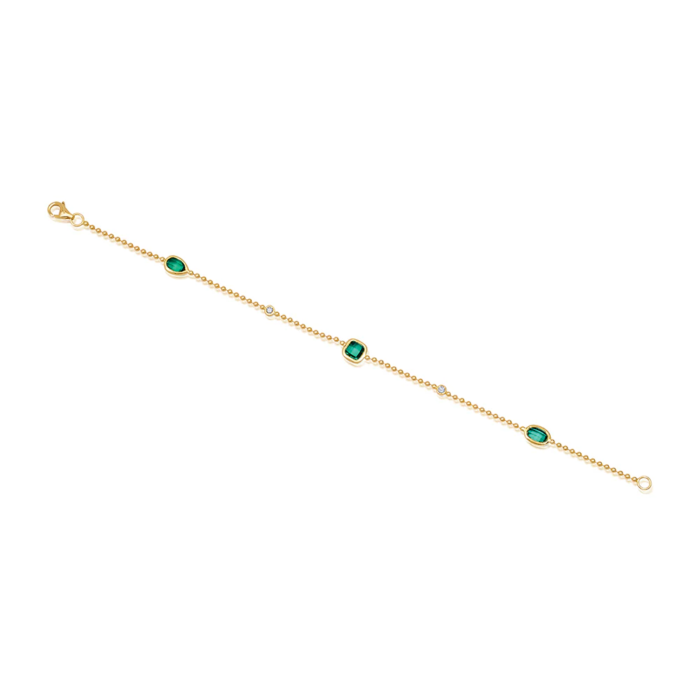 Emerald Chain Bracelet - Image 2