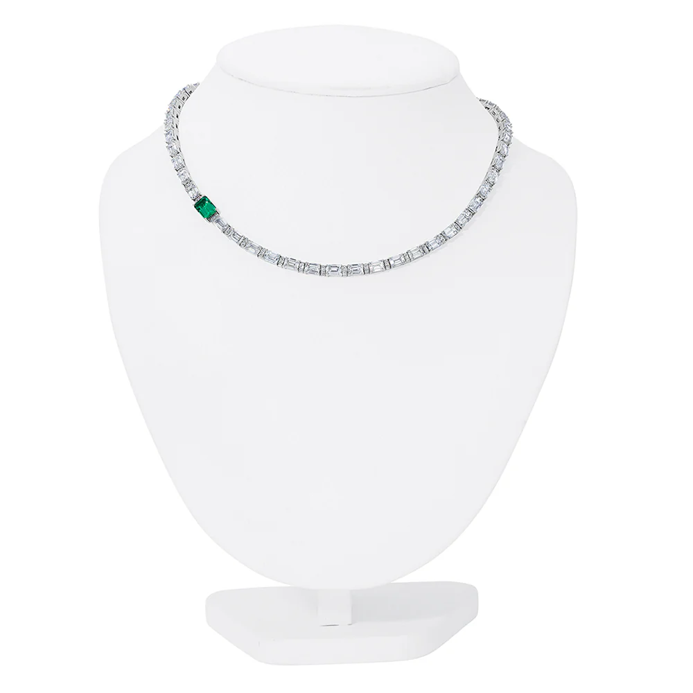 Emerald & Diamond Necklace - Image 2