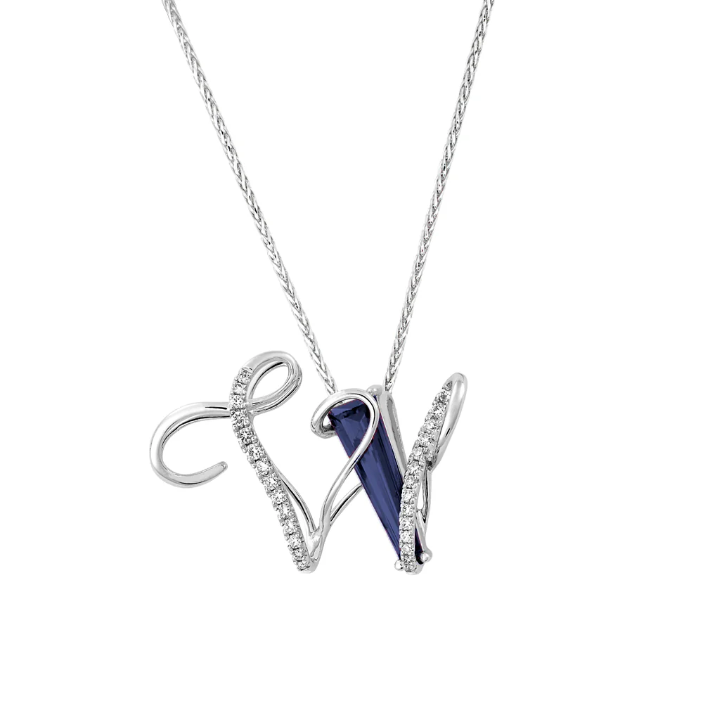 Initial Pendant Letter W