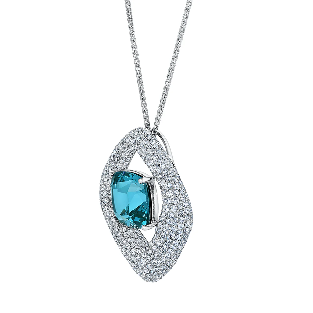 Paraiba Colored Spinel Pendant - Image 2