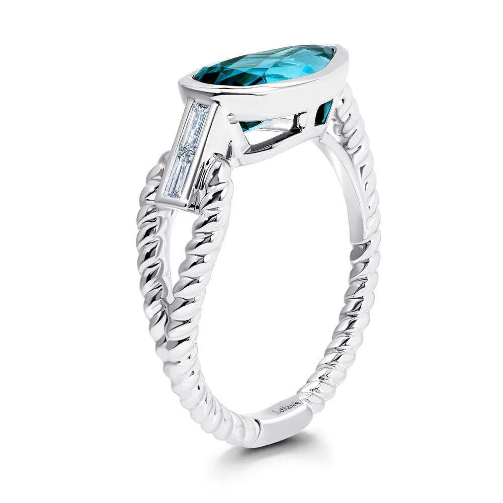 Paraiba Colored Spinel Ring - Image 2