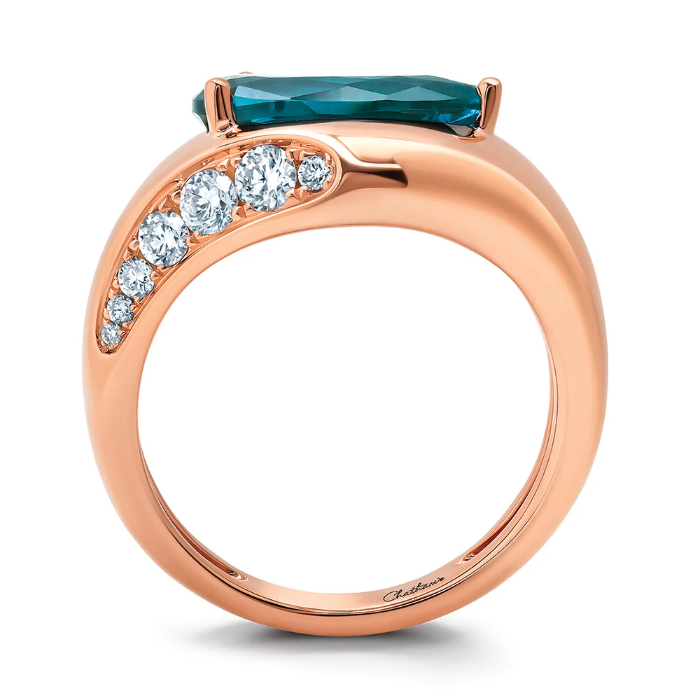 Paraiba Colored Spinel Ring - Image 2