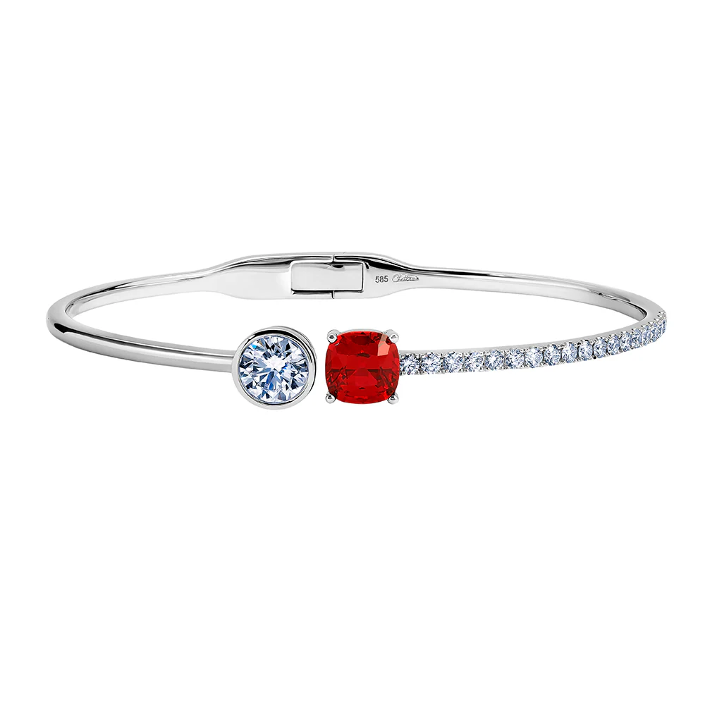 Ruby & Diamond Cuff